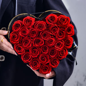 صندوق هدايا رومانسي من مصنع HFlora يحتوي على 27 وردة دائمة على شكل قلب لهدايا عيد الحب للحبيبة والأم وأعياد الميلاد - Product Image 3
