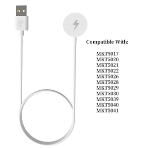 Pour <span class=keywords><strong>Michael</strong></span> Kors MKT5017 Smartwatch câble de charge 1M USB magnétique avec blindage de tresse de veste en PVC et TPE - Product Image 1