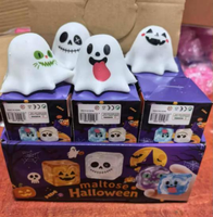 Meilleures ventes transfrontalières : Glaçons en caoutchouc à visage de citrouille sur le thème d'Halloween, jouets créatifs et esthétiques à rebond lent