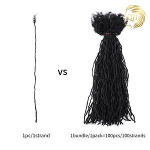 Extensiones de Cabello Virgen Brasileño Remy Kinky Curl de 4 a 24 Pulgadas, al por Mayor, con Micro Locs de <span class=keywords><strong>Dos</strong></span> Centímetros de Distancia entre Puntos, en Stock, Tipo Sister Locs - Product Image 5