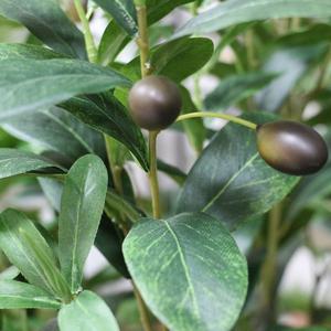 Hojas de seda artificiales grandes decorativas, árbol de olivo para decoración de interiores y exteriores con frutas, venta al por mayor de fábrica - Product Image 2