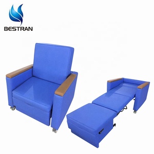 BT-CN017 Lussuosa Poltrona Reclinabile Convertibile in <span class=keywords><strong>Letto</strong></span> Pieghevole Moderna in Metallo per Ospedale - Product Image 2