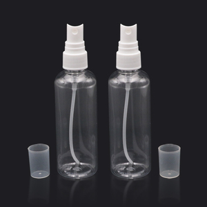 زجاجات رذاذ بلاستيكية فارغة قابلة لإعادة التدوير سعة 100 مل، زجاجة رذاذ شفافة من البولي إيثيلين تيريفثالات مع بخاخ رذاذ دقيق، بيع بالجملة - Product Image 1
