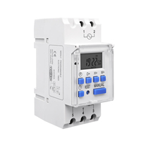TOMZN Interruptor de Tiempo Digital Programable Semanal de 7 Días con Relé Temporizador para Riel DIN, Monofásico 1NA 1NC, CA 220V 230V 12V 24V 48V