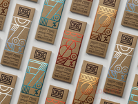 Emballage de barre de chocolat en papier Kraft brun, vente en gros, boîte pliante, boîte de barre de chocolat en forme de champignon