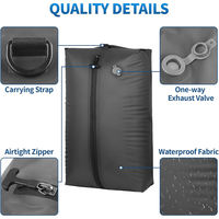Sac de compression personnalisé 100 % étanche, réutilisable, gain de place, cube de rangement pour voyage, sac sous vide, sacs de compression sous vide pour économiser de l'espace