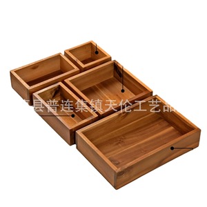 Cross-border wooden drawer-style <b>storage</b> box for <b>kitchen</b> countertops, tableware organizers, compartmentalized <b>storage</b> <b>boxes</b> for - Product Image 5