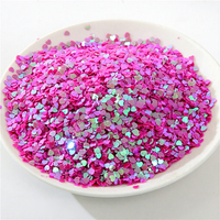3mm 500g Hartvormige Nagelsequins Oogmake-up Glitter Patches Kraal Stickers DIY Kristal Slime PVC Balvullers