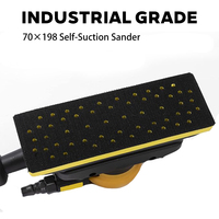 Lijadora Neumática para Automóviles de 70x198 mm, Pulidora de Aire, Lijadora Orbital Aleatoria, Eficiencia para Carrocería de Automóviles, Almohadilla de Velcro, Aspiración Central