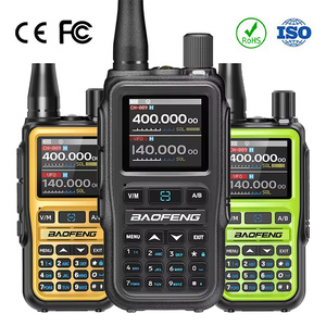 Walkie Talkie Baofeng UV5R Mini 5W Multibanda con Copia <span class=keywords><strong>de</strong></span> Frecuencia Inalámbrica, Programación por Bluetooth y Radioaficionado para Exteriores con Pronóstico del Tiempo NOAA - Product Image 1
