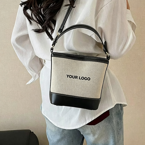 Bolso de Mano Tipo Bandolera de Lona de Alta Gama para Mujer, con Bordado en Contraste de Color, Cierre Magnético, para Uso Diario - Product Image 2