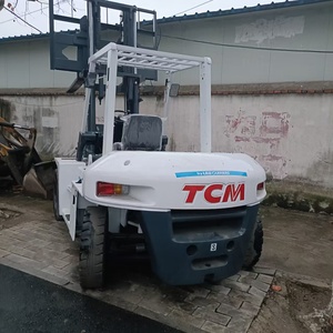 Excellent prix, chariot élévateur d'occasion TCM japonais avec moteur ISUZU, 7 tonnes, FD70 CPCD70 7T, avec déplaceur latéral hydraulique et pneus pleins, à vendre - Product Image 4