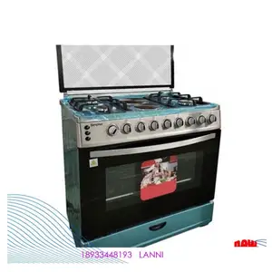 Groothandel automatische gas range oven-90X60cm 4 Gas + 2 Elektrische Kookplaat Fornuis Met Bakkerij Oven En Pizza