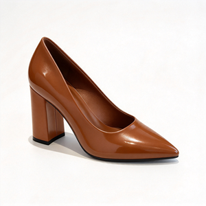 Zapatos de tacón de aguja de charol para mujer, elegantes, sin cordones, con punta, para fiesta, sandalias con lazo de diamantes de imitación, OEM ODM - Product Image 6