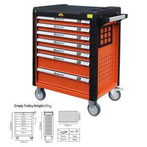 Srunv 234 Pcs Repairing Car Toolkit In Roller Cabinet Workbench With 7 Drawers Tool Storage Box