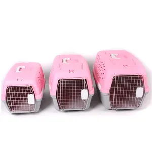 Caixa de transporte de ar para animais de plástico, caixa de verificação para transporte de cachorro, urso de pelúcia, sacola portátil, suprimentos para carro, transportador gato