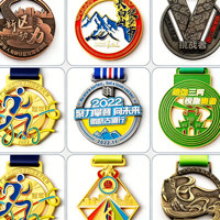 Médailles en alliage de zinc de forme tendance, style médaille soviétique, avec ruban, fabriquées en Chine, prix usine