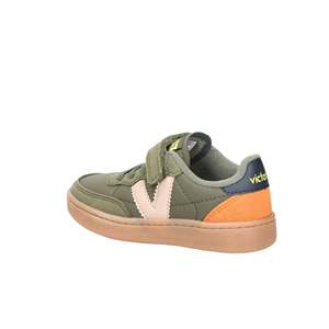 Sneakers per Bambini Victoria Verde Oliva e Arancione con Chiusura in Velcro, Scarpe Casual - Product Image 3