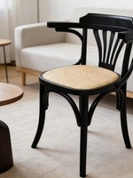 Chaise de salle à manger en bois massif au design nordique contemporain, durable, avec revêtement en tissu rétro nordique, idéale pour la maison, le bar et la villa