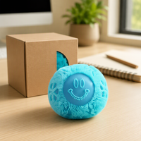 Balle anti-stress Smiley Fuzz, jouet sensoriel moelleux et doux, jouet anti-anxiété en peluche pour enfants et adultes
