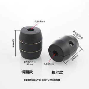 Bola de tracción negra para grifo extraíble QT135, tipo tornillo, bola de plástico por gravedad, accesorio para cabezal de ducha - Product Image 4