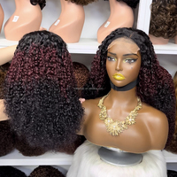 Perruque en dentelle 5x5 à double trame, boucles Pixie, ondulations chinoises, cheveux humains vierges non traités Remy, sans colle, 16 pouces, couleur gingembre 33