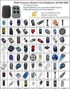 1-4 duplicador de Control remoto para puerta de garaje 286MHz-868MHz multifrecuencia código Grabber clon puerta llave Fob comando transmisor de mano - Product Image 6