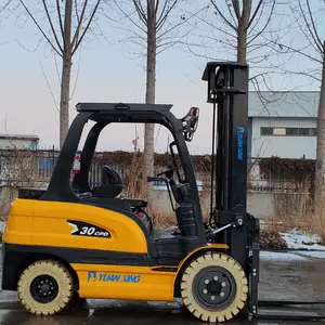 Ücretsiz kargo 3 ton pil elektrikli forklift CPD30 dayanıklı pil 3m 4.5m 5m 6m üçlü direk fork lift elektrikli forklift