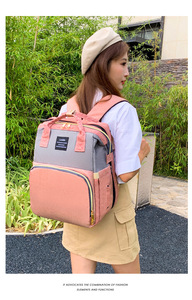Saco De Fralda De Bebê e Cama Portátil Dobrável Multi-função Moda Múmia Mochila Sacos De Fralda Com Estação De Mudança - Product Image 4