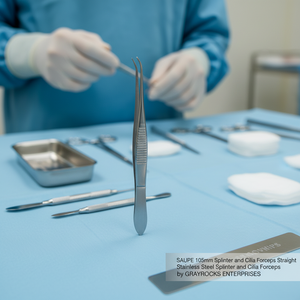 คีมจับเศษกระดูกและขนตา SAUPE 105 มม. แบบตรง ทำจากสแตนเลส ผลิตโดย GRAYROCKS ENTERPRISES - Product Image 3
