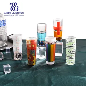 Wholesale Hot Selling Colorful Custom Logo Bar Shot Glasses Tequila Tasting Cup Souvenir Small Glass Cup With Customized Logos