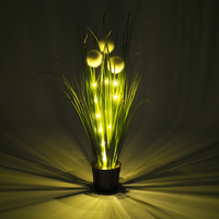 Prix de gros Simulé Chien En Pot Plantes Vertes Lampe De Table Éclairage Pour Cadeau Bureau Nuit Led Lumière