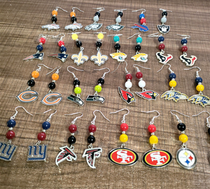 Pendientes Colgantes con Cuentas de <span class=keywords><strong>los</strong></span> Philadelphia Eagles, Pendientes Colgantes de 32 Equipos de Fútbol Americano para Aficionados, Regalo Personalizado al por Mayor - Product Image 4