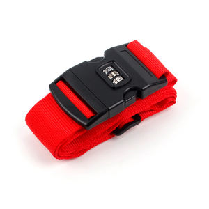 Logo personnalisé <span class=keywords><strong>valise</strong></span> d'aéroport réglable <span class=keywords><strong>sangle</strong></span> croisée tissé voyage <span class=keywords><strong>Tsa</strong></span> codé boucle de verrouillage ceinture à bagages - Product Image 4
