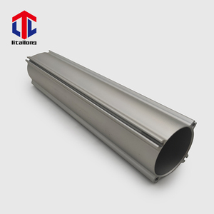 6063 T5 T6 50x50 ekstrüde yuvarlak kare alüminyum alaşımlı profil boruları silindir tüp özel eloksal muhafaza alüminyum yuvarlak kutu - Product Image 5