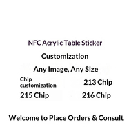 Plaque autocollante NFC en acrylique de 120 mm pour avis Google – Tap-to-Scan pour commander via code QR – Lecture/écriture passive
