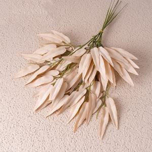 Branche de plante artificielle unique, de haute qualité, faite à la main, écologique, toucher naturel, bouquet de feuilles de bambou, réaliste, durable, pour la maison - Product Image 5