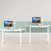 Bureau d'ordinateur ergonomique OMNI avec panneau de commande avancé, cadre de bureau réglable en hauteur, bureau électrique