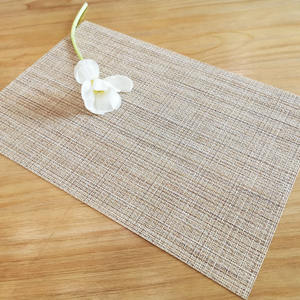 Napperons de table à manger de style européen Napperons de <span class=keywords><strong>cuisine</strong></span> en <span class=keywords><strong>vinyle</strong></span> tissé antidérapant résistant à la chaleur Polyester imperméable lavable - Product Image 2