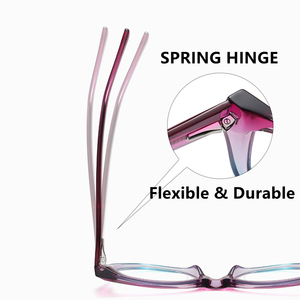 Lunettes tendance pour femmes et filles, monture Tr90, verres anti-lumière bleue, forme œil de chat, insert en alliage vert rose, pour ordinateur - Product Image 5