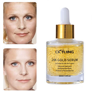 OEM 24k Gold Infused Vitamin B5 & Aloe Vera Liquid Face <b>Serum</b> Collagen Moisturizer Anti-Wrinkle Whitening for Face Brightening - Product Image 1