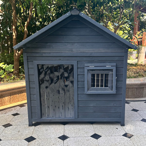 Luxuriöse Holz-Hundehütte Umweltfreundliches Nachhaltiges Outdoor-Hundehaus Zwinger Haustierbett Premium Großer Hundekäfig für Garten und Katzen - Product Image 4