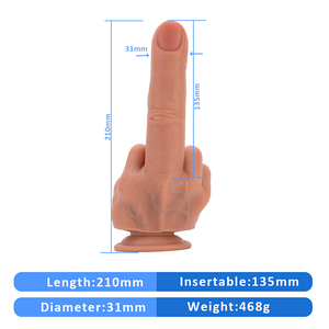 سدادة شرجية ضخمة من السيليكون السائل للمرأة واقعية كبيرة القضيب الإصبع الأوسط يشير إلى متعة مثلي الجنس دسار الاستمناء - Product Image 6