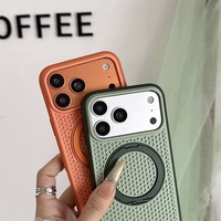 Coque de téléphone à dissipation thermique en nid d'abeille pour iPhone 17 16 15 14 13 12, support magnétique antichoc pour iPhone 17 18