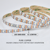 Bande LED SMD 5050 RGB 24V pour contrôleur, éclairage intérieur, rétroéclairage, nouvelle arrivée, éclairage intelligent flexible, bande LED intelligente