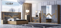 Ensemble de lit double king size personnalisable avec cadre en MDF et revêtement en cuir pour chambre principale, villa, maison, hôtel, massage