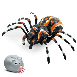 Mainan Simulasi Hewan Rc Inframerah Plastik, Mainan Laba-laba Semprot Realistis untuk Anak-anak, Mainan Laba-laba Berjalan dengan Cahaya