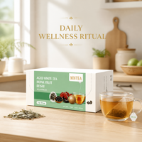 Thé aux herbes Keto sans calorie, saveur fruit du moine et Reishi blanc, directement de l'usine, en sachet, naturellement sucré, sans sucre ajouté, OEM