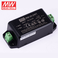 Modul Daya SMPS Mean Well I 30W AC-DC Terminal Sekrup Hijau Papan PCB Catu Daya IRM-30-24ST