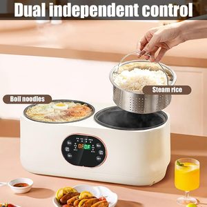 Newly Designed Intelligent Electric Double Gall Mini Rice Cooker Non-Stick Low Sugar <b>USB</b> Power Source for Car and Outdoor Use - Product Image 6
